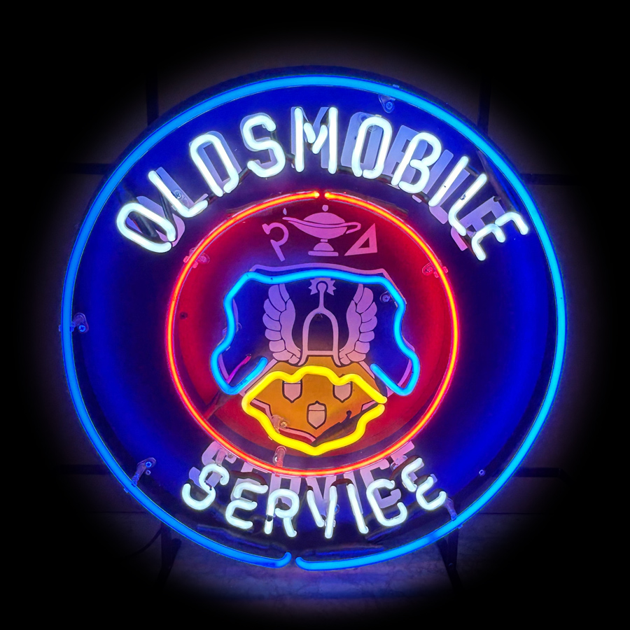 Commercial Printing Icon - Oldsmobil Gas Oil Neon Light Sign