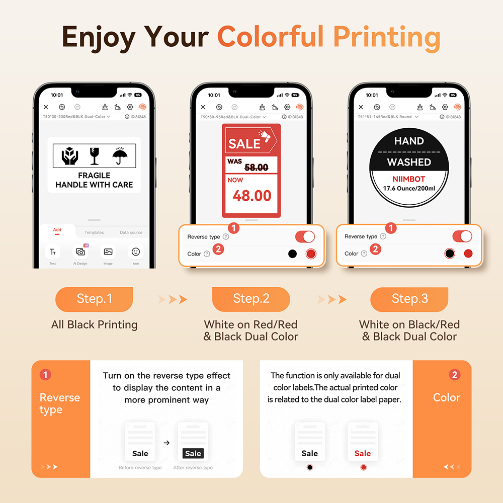 Niimbot B21 PRO Red Black Colo - Commercial Printing Network recension och pris