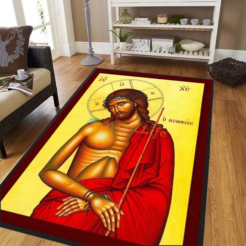 Large Living Room Bedroom Rug  - Commercial Printing Icon recension och pris
