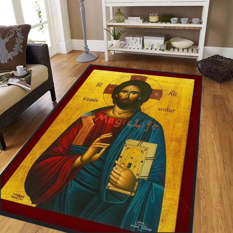 Large Living Room Bedroom Rug  - Commercial Printing Icon recension och pris